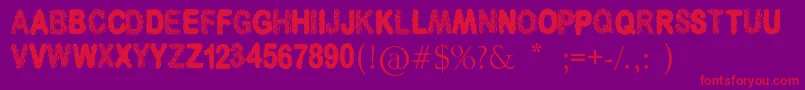3DCubesSolid Font – Red Fonts on Purple Background
