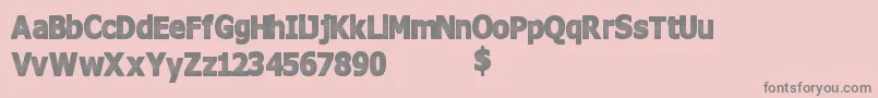 Interfade Font – Gray Fonts on Pink Background