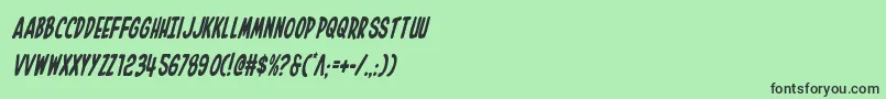 Inhouseeditioncondital Font – Black Fonts on Green Background