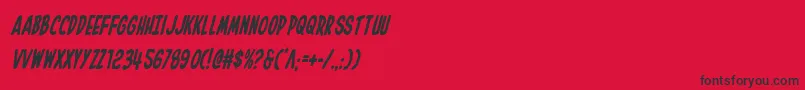 Inhouseeditioncondital Font – Black Fonts on Red Background