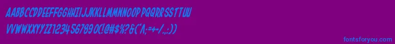 Inhouseeditioncondital Font – Blue Fonts on Purple Background
