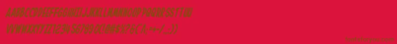 Inhouseeditioncondital Font – Brown Fonts on Red Background