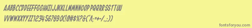 Inhouseeditioncondital Font – Gray Fonts on Yellow Background