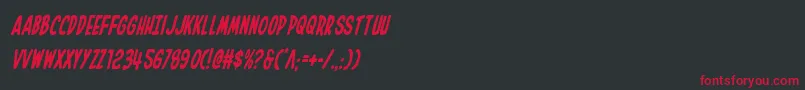 Inhouseeditioncondital Font – Red Fonts on Black Background