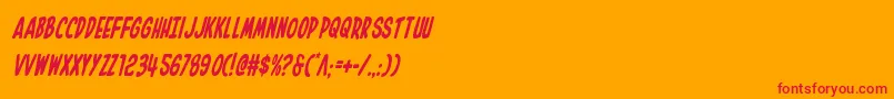 Inhouseeditioncondital Font – Red Fonts on Orange Background