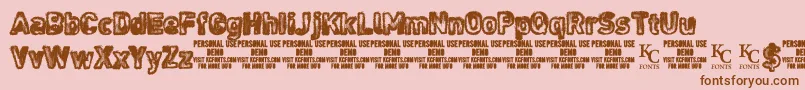 NoisesintheatticdemoKcfonts Font – Brown Fonts on Pink Background