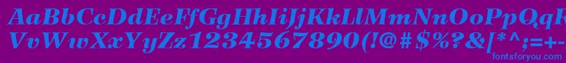 WilkeLt96BlackItalic Font – Blue Fonts on Purple Background