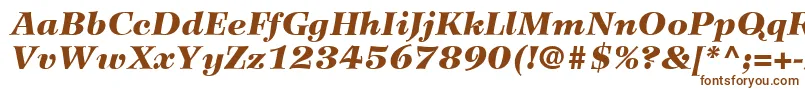 Шрифт WilkeLt96BlackItalic – коричневые шрифты на белом фоне