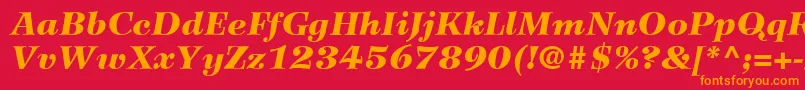 WilkeLt96BlackItalic Font – Orange Fonts on Red Background