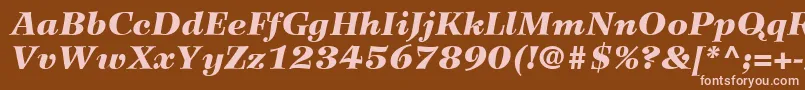 fuente WilkeLt96BlackItalic – Fuentes Rosadas Sobre Fondo Marrón