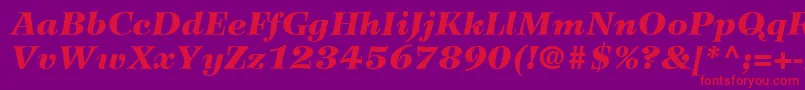 Шрифт WilkeLt96BlackItalic – красные шрифты на фиолетовом фоне