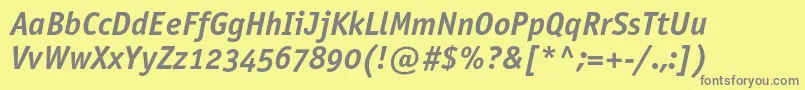 OfficinasansboldoscItalic Font – Gray Fonts on Yellow Background