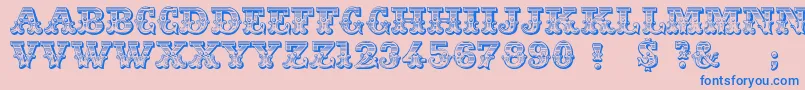 Jfringmaster Font – Blue Fonts on Pink Background