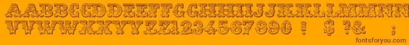 Jfringmaster Font – Brown Fonts on Orange Background