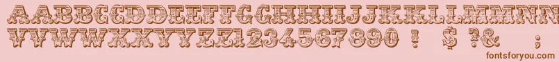 Jfringmaster Font – Brown Fonts on Pink Background