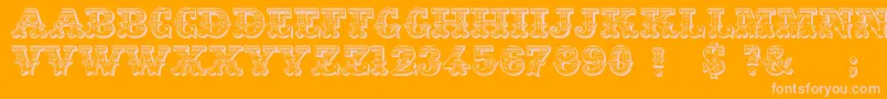 Jfringmaster Font – Pink Fonts on Orange Background