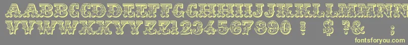 Jfringmaster Font – Yellow Fonts on Gray Background