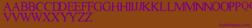 VicTwenty Font – Purple Fonts on Brown Background