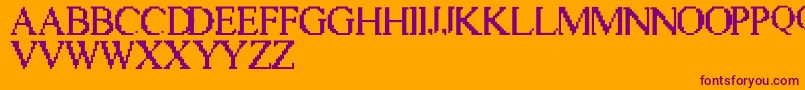 フォントVicTwenty – オレンジの背景に紫のフォント