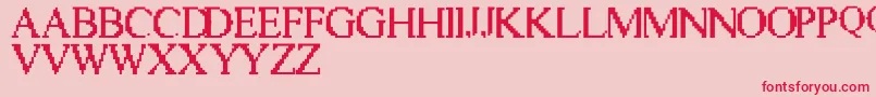 VicTwenty Font – Red Fonts on Pink Background