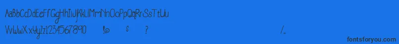 フォントWhaleWatching – 黒い文字の青い背景