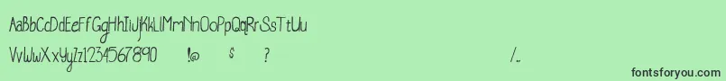 Czcionka WhaleWatching – czarne czcionki na zielonym tle