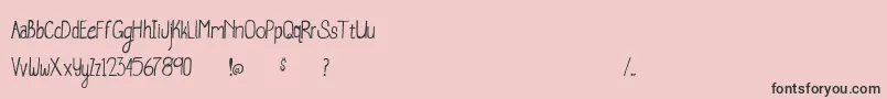 フォントWhaleWatching – ピンクの背景に黒い文字