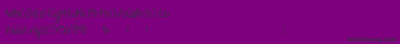 WhaleWatching-fontti – mustat fontit violetilla taustalla