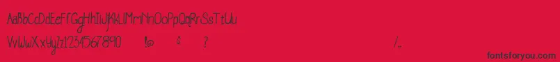フォントWhaleWatching – 赤い背景に黒い文字