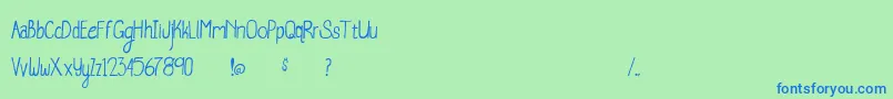 Czcionka WhaleWatching – niebieskie czcionki na zielonym tle