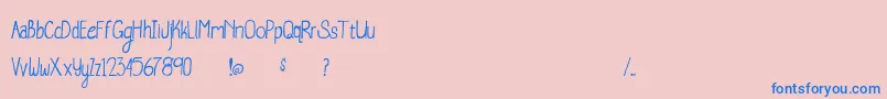 フォントWhaleWatching – ピンクの背景に青い文字
