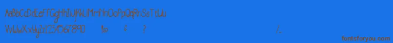 Шрифт WhaleWatching – коричневые шрифты на синем фоне