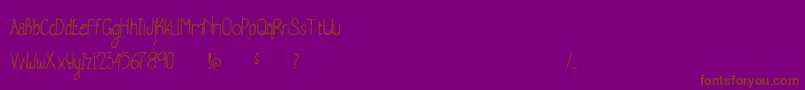 Шрифт WhaleWatching – коричневые шрифты на фиолетовом фоне