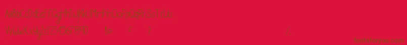 フォントWhaleWatching – 赤い背景に茶色の文字