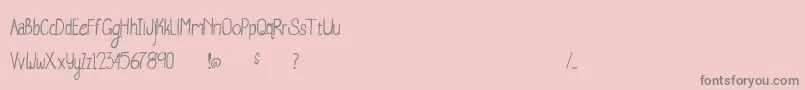 Czcionka WhaleWatching – szare czcionki na różowym tle