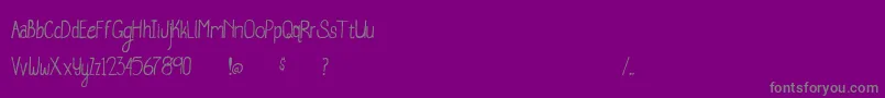 WhaleWatching-fontti – harmaat kirjasimet violetilla taustalla