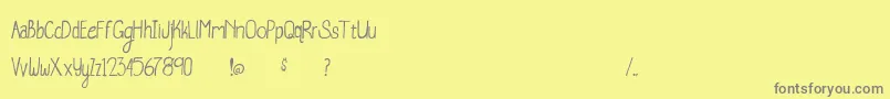Czcionka WhaleWatching – szare czcionki na żółtym tle