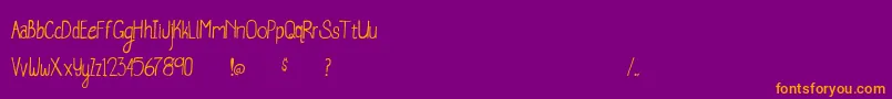 フォントWhaleWatching – 紫色の背景にオレンジのフォント