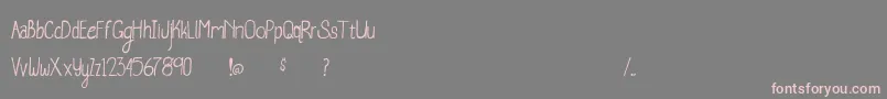 フォントWhaleWatching – 灰色の背景にピンクのフォント
