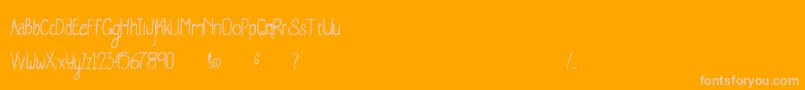 フォントWhaleWatching – オレンジの背景にピンクのフォント