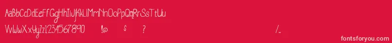 フォントWhaleWatching – 赤い背景にピンクのフォント