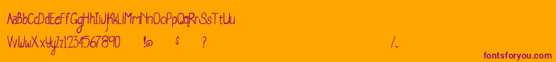 フォントWhaleWatching – オレンジの背景に紫のフォント