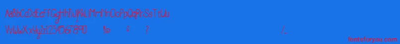 フォントWhaleWatching – 赤い文字の青い背景