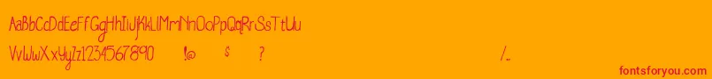 フォントWhaleWatching – オレンジの背景に赤い文字