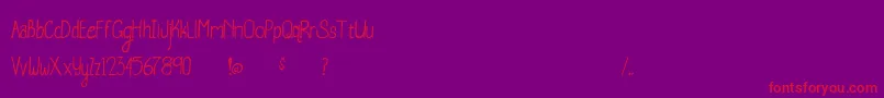 フォントWhaleWatching – 紫の背景に赤い文字