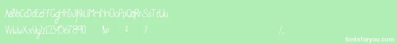 フォントWhaleWatching – 緑の背景に白い文字