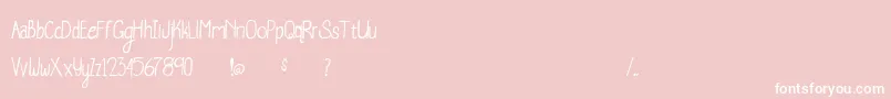 Fonte WhaleWatching – fontes brancas em um fundo rosa