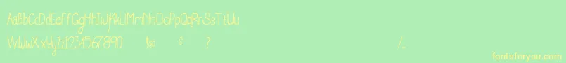 Czcionka WhaleWatching – żółte czcionki na zielonym tle