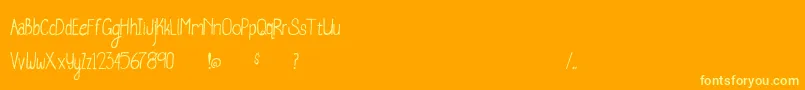 Czcionka WhaleWatching – żółte czcionki na pomarańczowym tle
