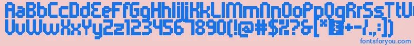 5metrikBlack Font – Blue Fonts on Pink Background